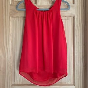 Clockhouse Red Sheer Lined Tank Blouse, Size 36
